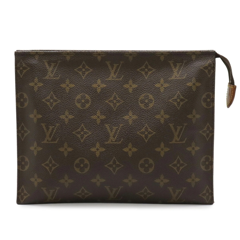 LOUIS VUITTON Authentic Brown Monogram Pochette Pouch